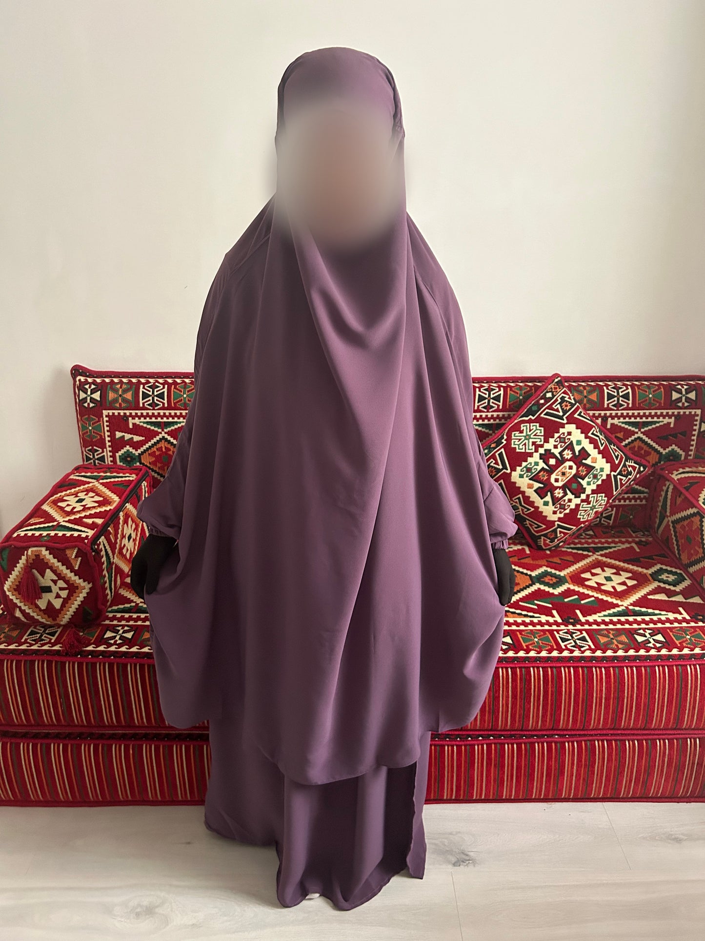 Deep lilac jilbab