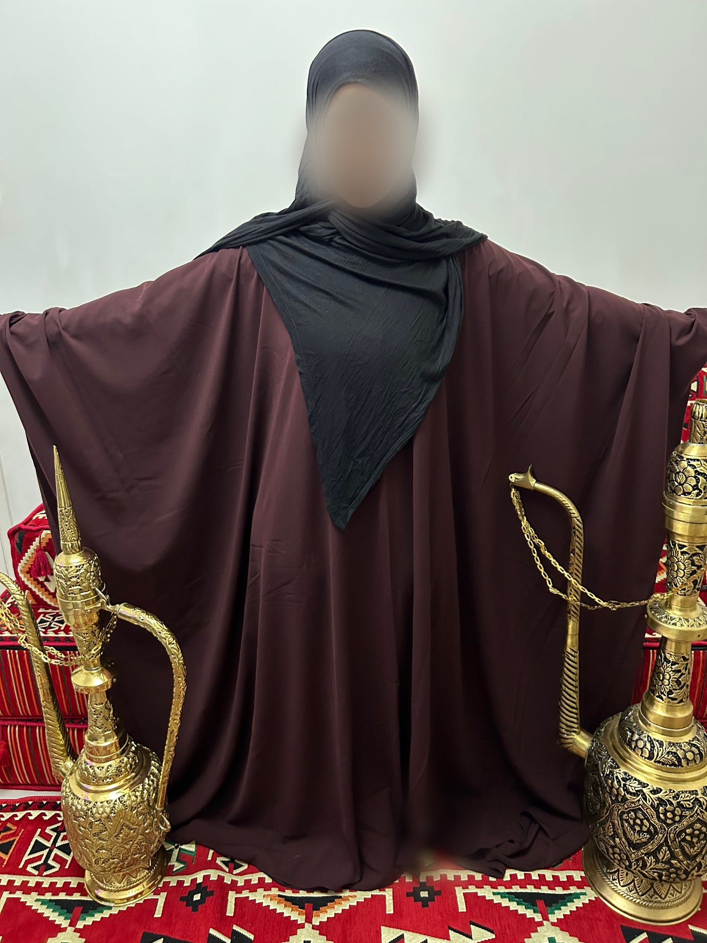 Burgundy Butterfly Abaya